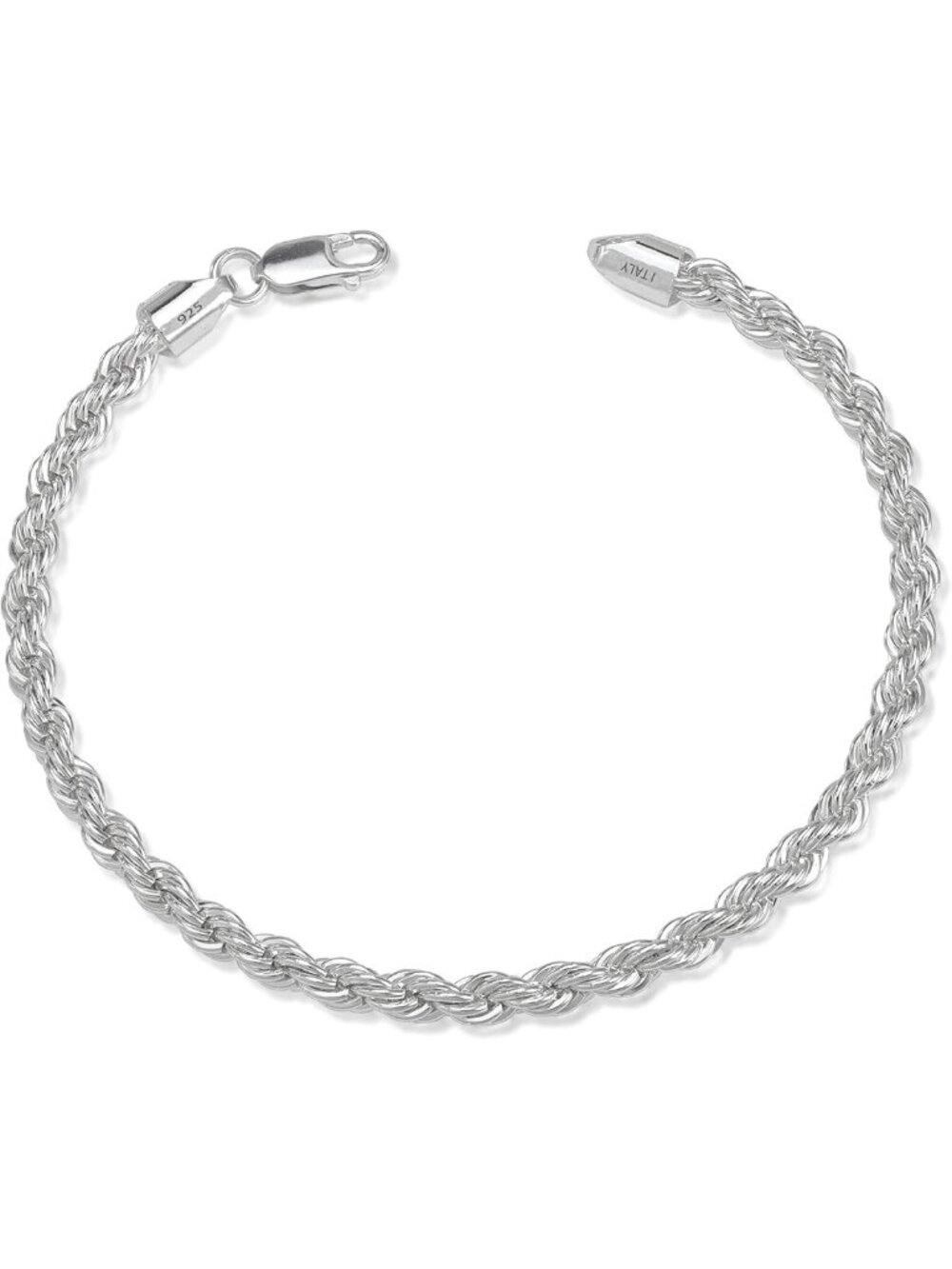 925 Sterling Silver Rope Bracelets for Men & Women - Adjustable 2/3/5mm Styles